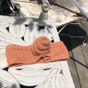 Orange knit earwarmer headband
